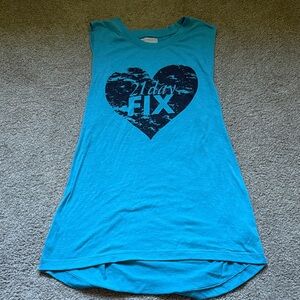 BODI 21 Day Fix Teal Workout Tank Top